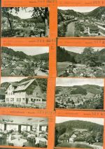 W7292 Schönmünzach Lot mit 14 AK Musterkarten Original aus Metzarchiv Bestellvorgänge und Auflagenzahlen Mönch Kleinposten bis 20