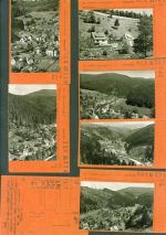 W7292 Schönmünzach Lot mit 14 AK Musterkarten Original aus Metzarchiv Bestellvorgänge und Auflagenzahlen Mönch Kleinposten bis 20