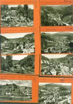 W7292 Schönmünzach Lot mit 14 AK Musterkarten Original aus Metzarchiv Bestellvorgänge und Auflagenzahlen Mönch Kleinposten bis 20