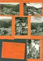 W7292 Schönmünzach Lot mit 14 AK Musterkarten Original aus Metzarchiv Bestellvorgänge und Auflagenzahlen Mönch Kleinposten bis 20