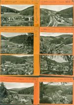 W7292 Schönmünzach Lot mit 14 AK Musterkarten Original aus Metzarchiv Bestellvorgänge und Auflagenzahlen Mönch Kleinposten bis 20
