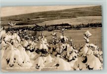 98708 W8951 Gehren , Thür - Blick vom Tragberg zum Langen Berg Winter