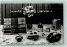 Hartelijk Gefeliciteerd - Zigarren, Uhr, Kamera AK Stilleben Zigarre