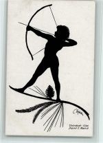 Schattenbilder Bogenschütze Gräser Göttliche Jugend 1 Blatt 11 Diefenbach, K. W. 1920
