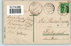 Junge im Matrosenanzug mit einem Brief - Viel Glück Maiglöckchen 1910 Prägedruck