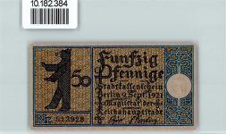 10115 W1000 Tempelhof - Notgeld Berliner Bär Gastwirt Langens Hof in Templo