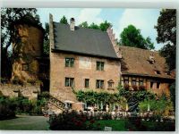 97708 W8733 Aschach b Bad Kissingen - Rückseite mit Abschürfungen bzw Kleberesten Graf Luxburg Museum Eulenturm kleines Schloss