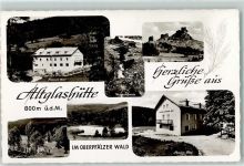 95671 W8599 Altglashütte , Oberpf - Pension Blei Ruine Floßenburg Waldnaabquelle Geisweiher