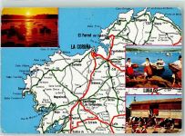 Landkarte Galicia Motiv Spanien