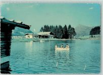 6365 Kirchberg in Tirol - Badesee gegen Kitzbüheler Horn Ruderboot