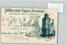 71600 Paray-le-Monial 1899 KEINE AK Hotel des Trois Pigeons - Werbung