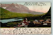 6344 Walchsee 1901 Gebrauchsspuren Partie bei der Kirche AK