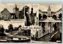 39261 O3400 Zerbst - Ehe. Schloß mit Museum Heidetor Post Stadthalle