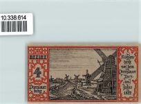 10115 O1020 Prenzlauer Berg Notgeldschein 50 Pfennig Notgeld Berliner Bär Mühlenberg Windmühlen