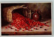 sign. Gebhardt Herzkirschen Stilleben TSN MK 63 Münchner Kunst