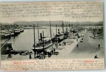 Göteborg 1901 Lithographie Hafen