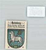 Heilsberg Lidzbark Warminski - Vignette Wappen Kaffee Hag ca 1920-1940 Schaf