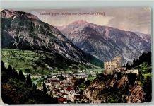 6500 Landeck 1911 - Burg Silberspitze Fabrikschornstein Felsen Brücke