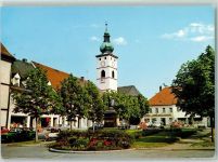 95643 W8593 Tirschenreuth - Stadtpfarrkirche Maria Himmelfahrt Schmeller-Denkmal