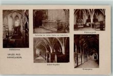 95460 W8581 Himmelkron - Stiftskirche Sarkophag der beiden Grafen von Orlamünde Fürstengruft Ritterkapelle Kreuzgang