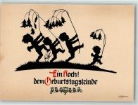 Nr. 415 Geburtstag , kleine Engel AK Plischke, G.