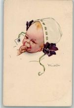 Serie 371-2 - Baby, Daumen lutschen Castelli, V. Künstlerkarte