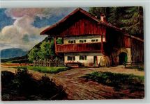 Verlag A.S.-M. & S. No 725 - Bauernhof , sign Fuhrmann Degi Künstlerkarte