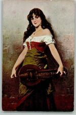 J.P.P. Salon 1055 - N. Sichel AK Streichinstrument Mignon Künstlerkarte