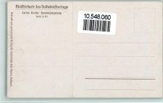 Carlos Grethe - Hafen, Sonnenspiegelung der Segelboote,gute Erhaltung AK Volkskunstverlag Künstlerkarte