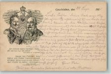 Sprüche von beiden Oberhäuptern AK Zweibund Deutschland-Österreich 1915