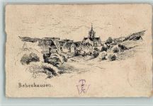 72070 W7400 Bebenhausen , Württ 1909 Künstlerkarte Federzeichnung AK