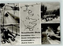 O6055 Oberhof , Thüringen Rennschlittenbahn AK Bob 1972 Foto AK