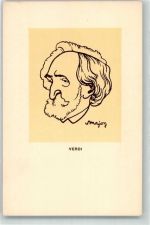 Karikatur sign. Major Verdi, G. Künstlerkarte