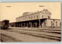 Focsani Gebrauchsspuren Bahnhof Foto-AK