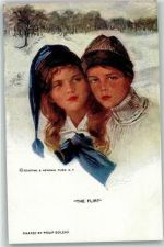 Nr. 759 sign. Boileau, Philip The Flirt Poesie / Liebe AK Reinthal u. Newman Künstlerkarte