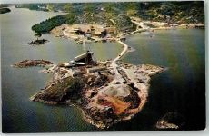 Aerial View of Panel Uranium Mine , Quirke Blind River , Ontario Lake Bergbau Motiv Kanada
