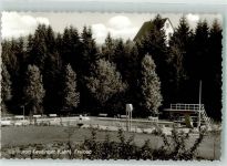 57334 W5928 Feudingen , Kr Wittgenstein Foto AK Schwimmbad