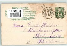 mit echt Stoff Applikation Rosen Vergissmeinnicht Schwalbe 1903 Prägedruck
