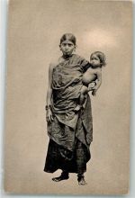Tamil Woman with Child Volkstypen / Brauchtum Indien
