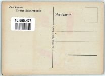 Künstlerkarte sign Camus Carl Tiroler Bauernleben Trachten