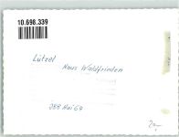 57271 W5912 Lützel ü. Kreuztal, Westf FOTO KEINE AK Pension Haus Waldfrieden Ort handschriftlich
