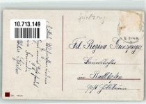 Kinder Eisenbahn zum Ziehen Schwarz-Weiß-Rot Bänder Spielzeug 1914 Künstlerkarte