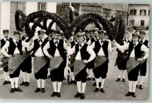 83527 W8092 Haag , Oberbay 1956 Foto AK Tracht Schäfflertanz