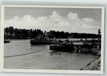 77963 W7635 Ottenheim , Schwarzw Foto AK Schiffbrücke
