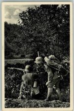 Infanterieposten im Gefecht Wehrmacht WK II