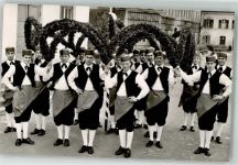 83527 W8092 Haag , Oberbay 1956 Foto AK Tracht Schäfflertanz