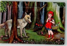 Verlag Amag 0348 Wolf und Rotkäppchen Rotkäppchen 1933 Künstlerkarte