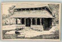 Holz- Kirche Pilipci Motiv Ukraine