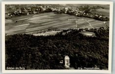 Zobten am Berge Sobotka 1938 Foto AK Fliegeraufnahme Pension Post-Erholungsheim Denkmal