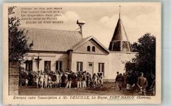 80790 Fort-Mahon-Plage 1944 Foto AK Kirche